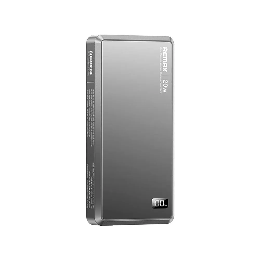 REMAX Power bank MagSafe Aurora FP-36 PD 20W + wireless 15W 5000mAh/ srebrna
