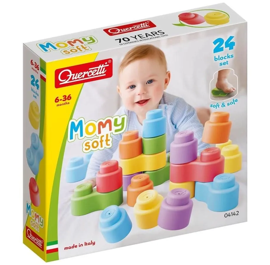 QUERCETTI Mekane kocke za bebe Momy 24kom