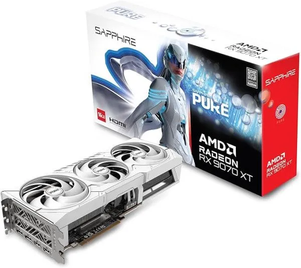 SAPPHIRE AMD Radeon PURE RX 9070 XT GAMING OC GDDR6 256 bit bela