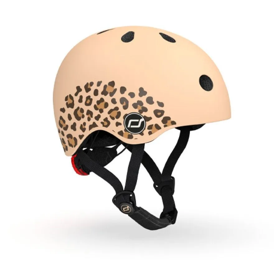 SCOOT AND RIDE Kaciga za decu Leopard XXS-S/ krem