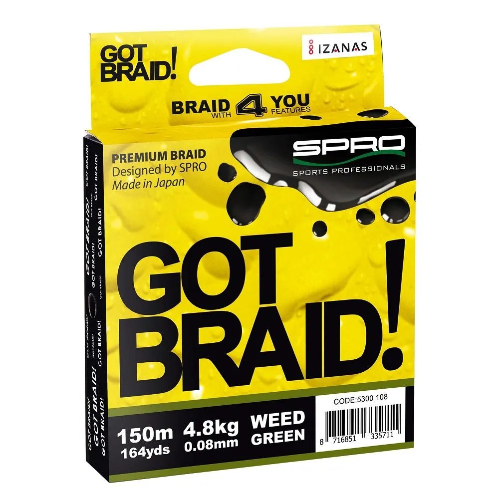SPRO STRUNA GOT BRAID WEED 150M GREEN 0/20MM