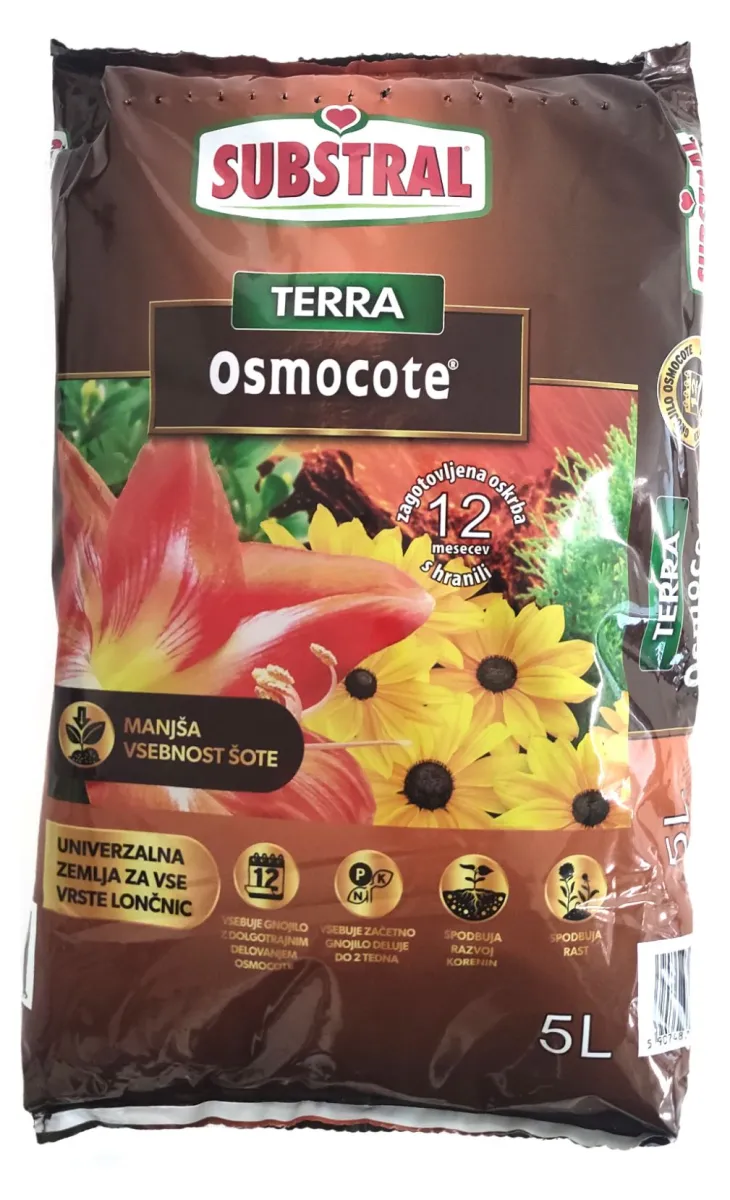 SUBSTRAL Zemlja za cveće Terra Osmocote 5L