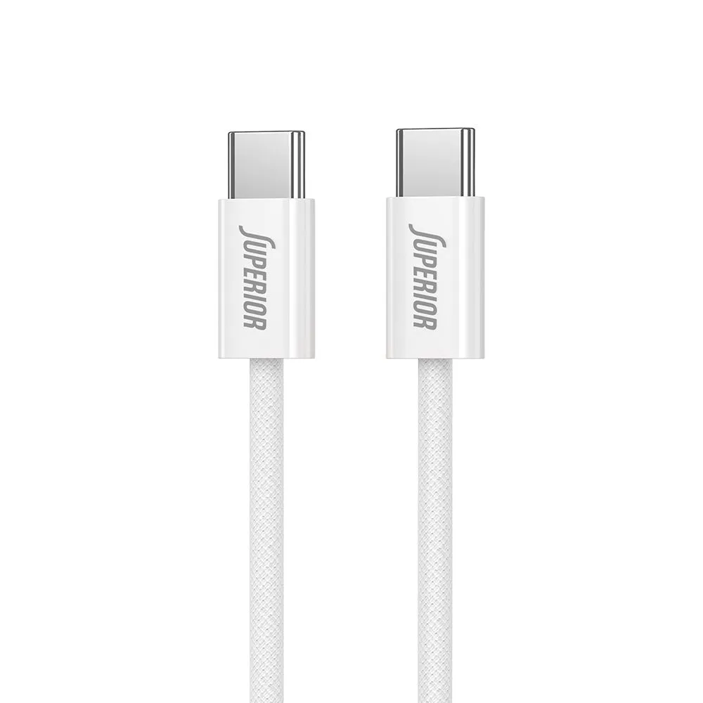 SUPERIOR USB data kabal SU-K1025 Type C na Type C 60W/ 1m/ bela
