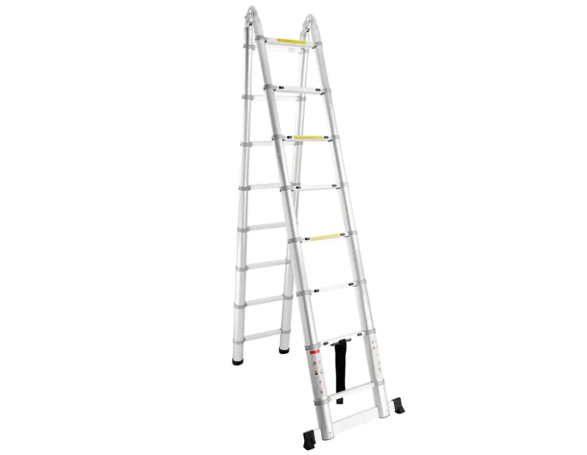 SuperStep Duple FULL Aluminijumske Teleskopske Merdevine 2/5+2/5m