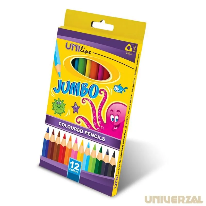 UNI LINE Drvene boje Jumbo 1/1 bojice na komad