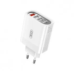XO Adapter L100 sa 4 USB(QC3.0+3USB)/ bela