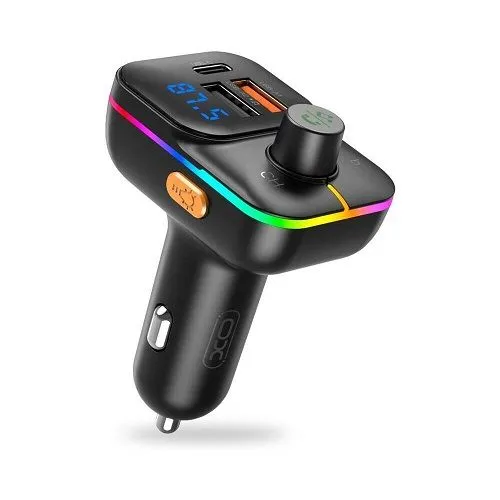 XO BCC09 FM transmiter i auto punjač PD 25W USB-C sa ambijentalnim svetlom