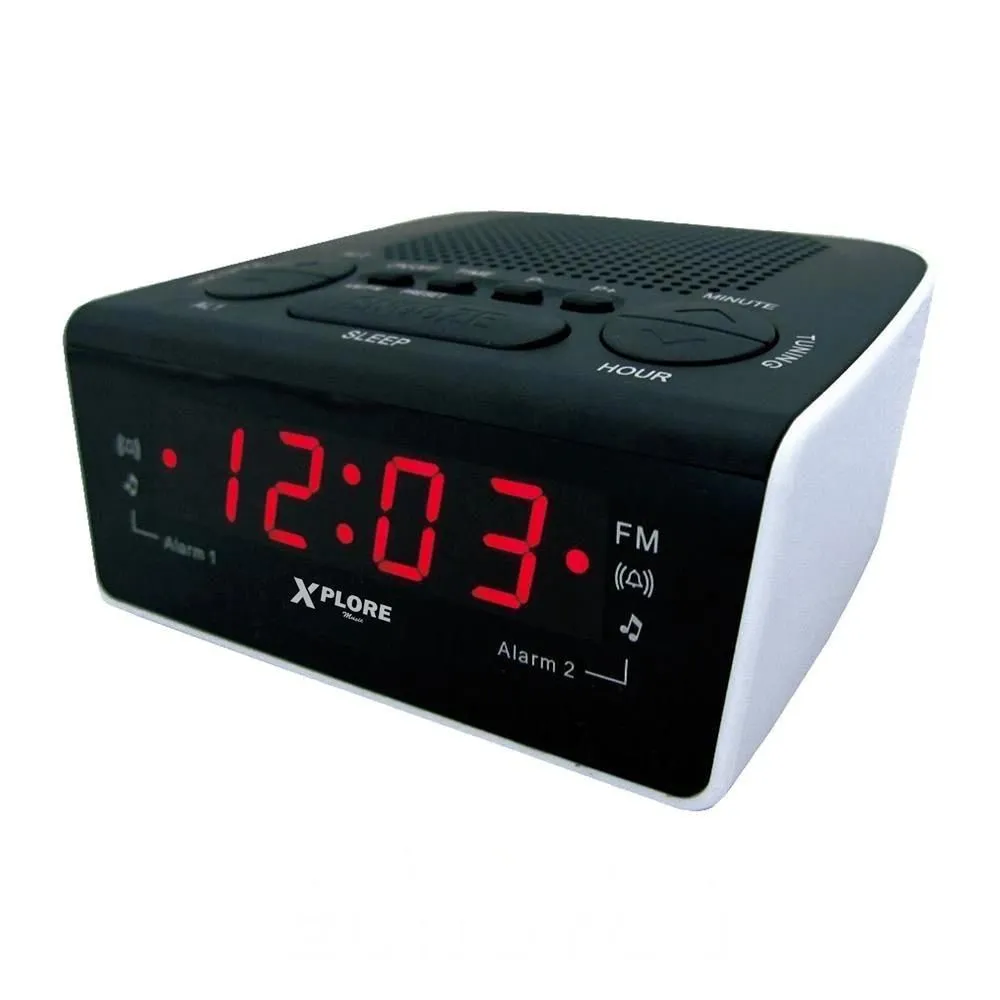 XPLORE Digitalni radio sa alarmom XP336/ bela