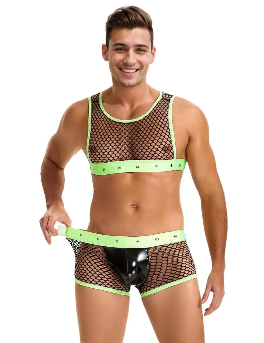 Zeleni komplet muški seksi veš
