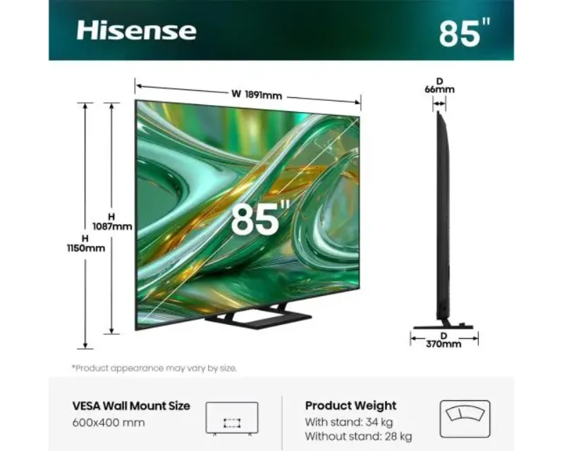 85 inča 85E8S ULED Mini LED 4K UHD Smart TV 
