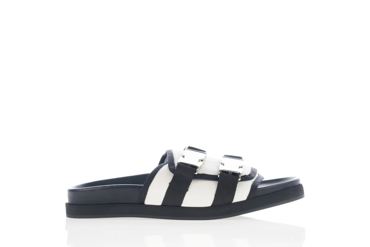 MA&LO Papuče ML9824/22 BLACK WHITE