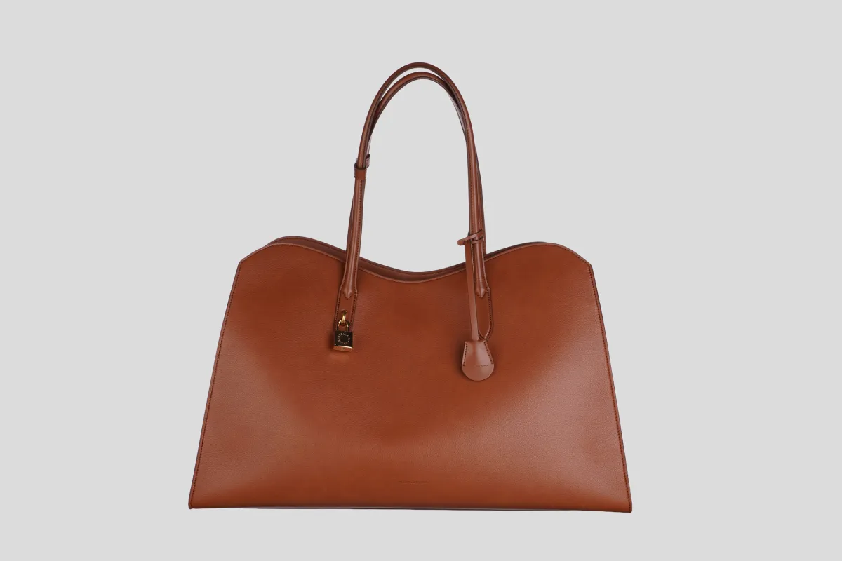 STELLA MCCARTNEY Torba 7B0193WP0533/PL26 Falabella Mini Bag Woven Alter Suede brandy