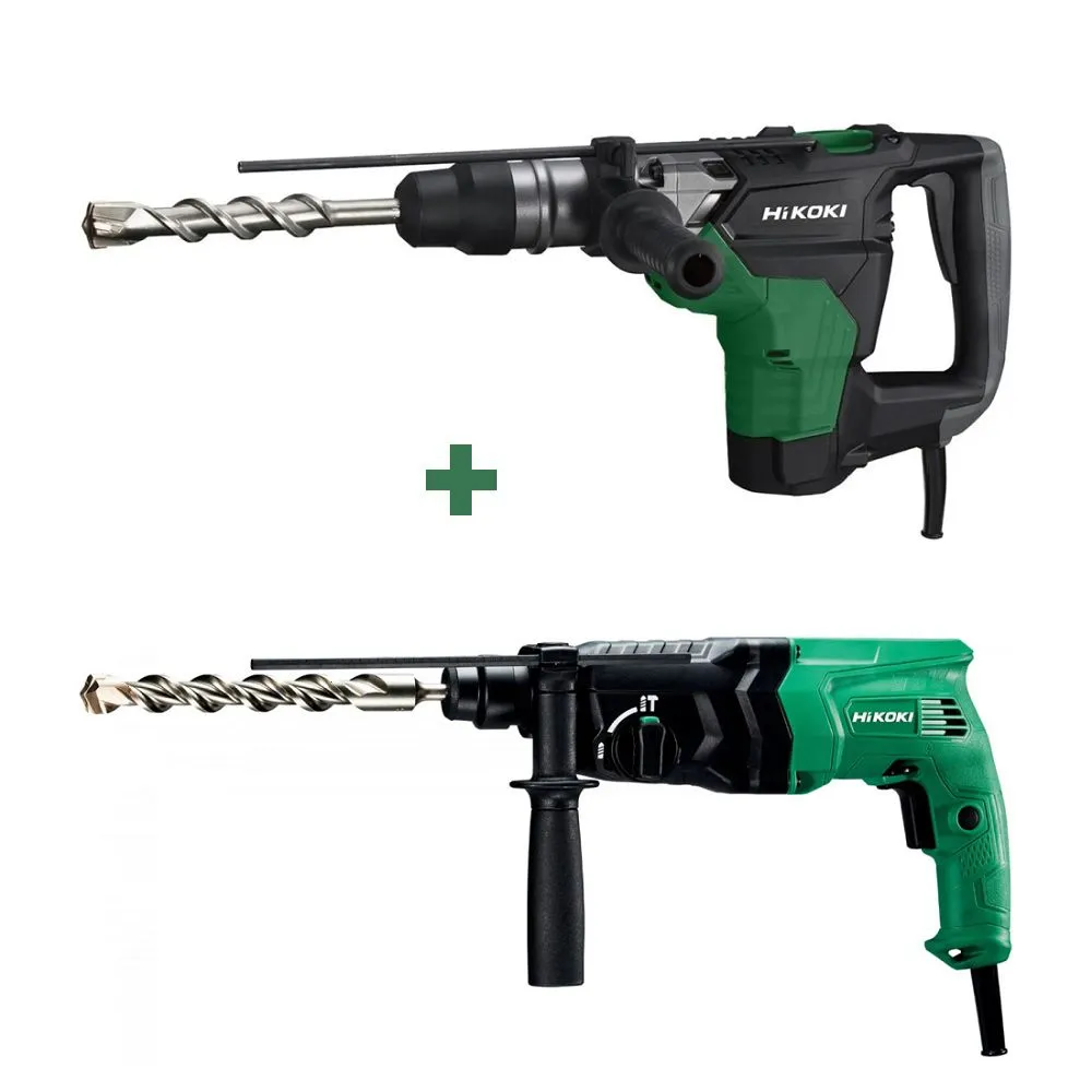 Elektro-pneumatski SDS-max čekić Hikoki DH40MC + SDS-plus čekić DH24PH2