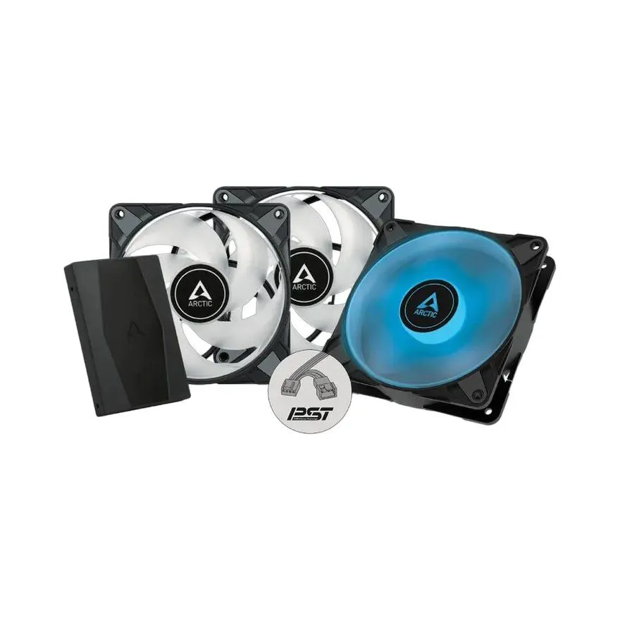 Ventilator Arctic 120mm P12 PWM PST Black (3 pack)