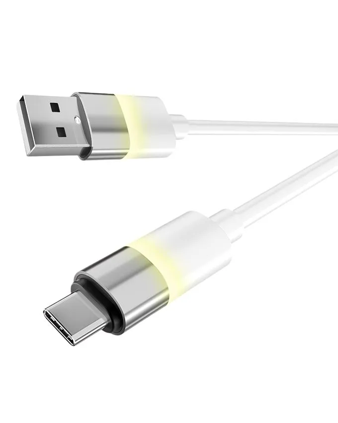 Kabl AVAX CB313 Glowy / USB-A to USB-C / 18W / 2 m / White