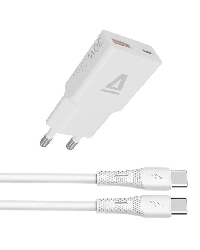 PunjaÄ AVAX CH6413 / USB-C to USB-C / 30W / White