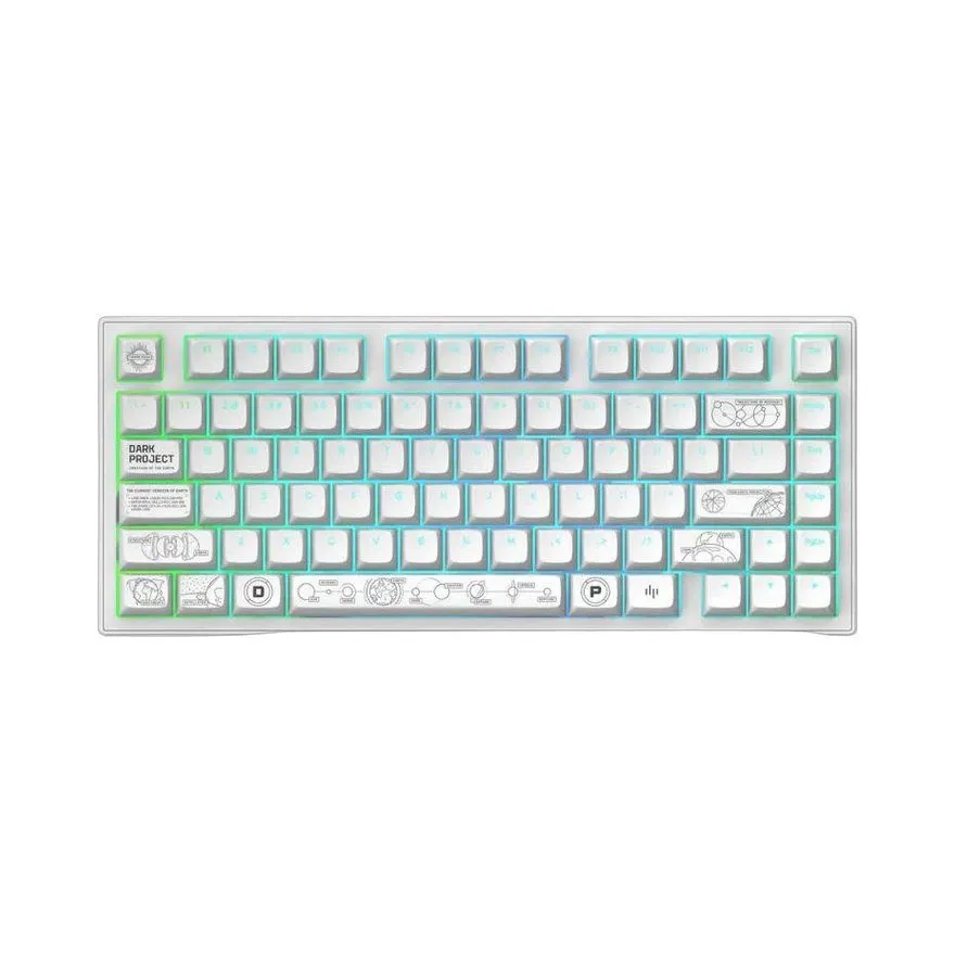 Tastatura Dark Project ALU Terra Nova R2 White Gaming MehaniÄka Wireless / BeÅ¾iÄna / Bluetooth / BeÅ¾