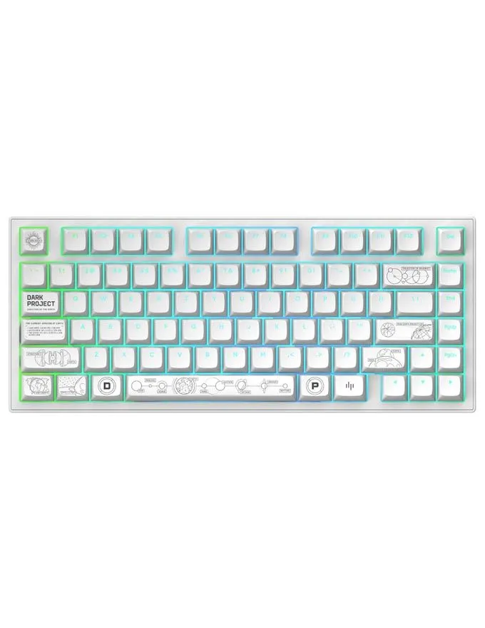 Tastatura Dark Project ALU81A Terra Nova White - US