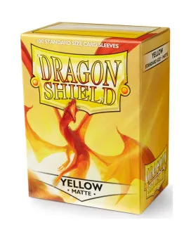 Dragon Shield 100 Standard Sleeves - Yellow Matte
