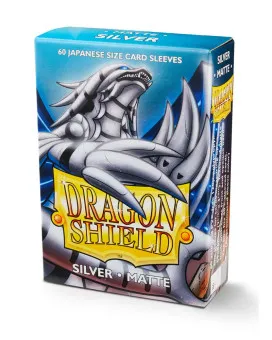 Dragon Shield 60 Japanese Size Sleeves - Silver Matte