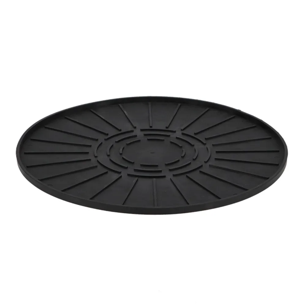 Crni podmetač za saksiju 37 cm - visoke ivice