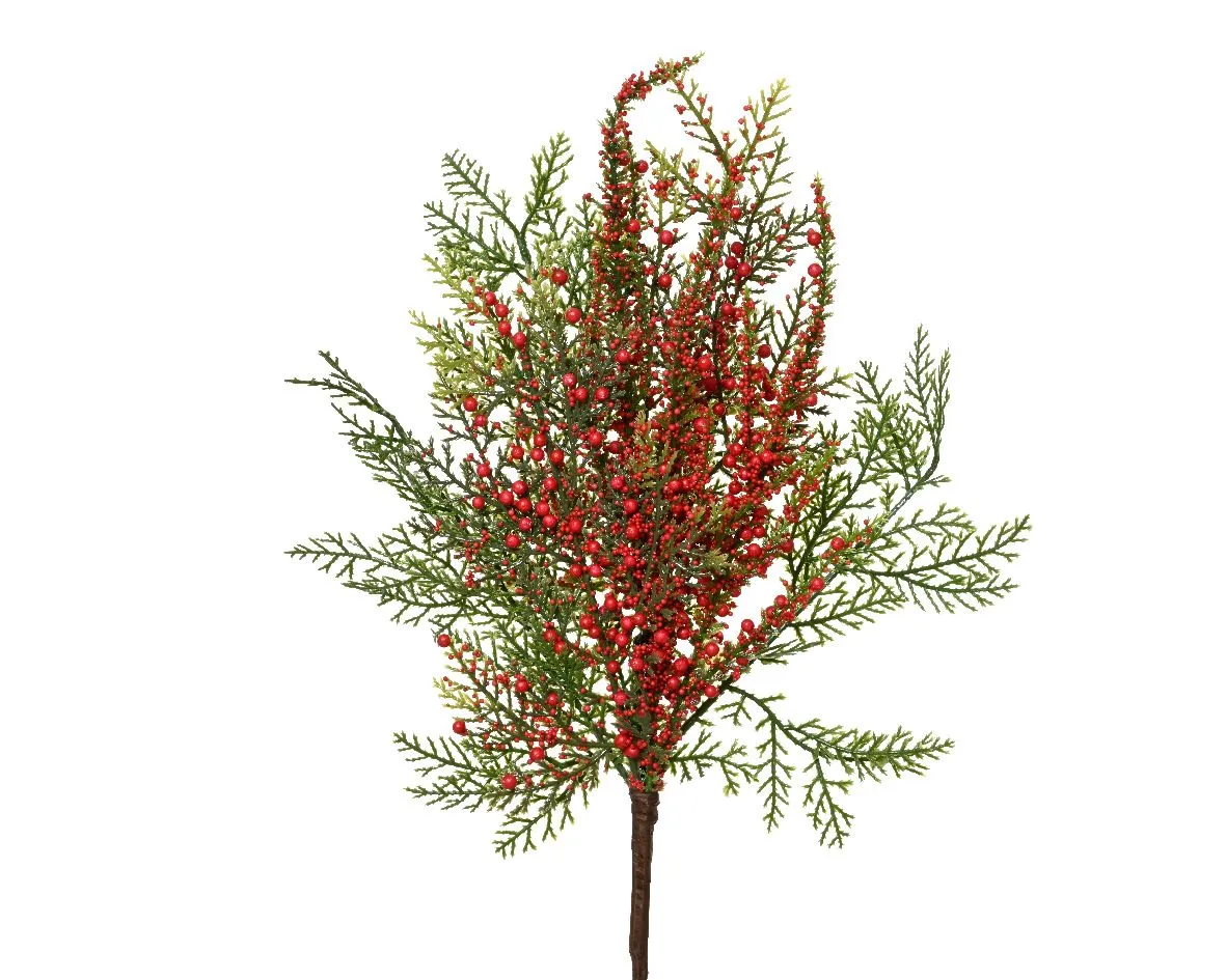 Grana - zelena od četinara sa crvenim bobicama - 50 cm