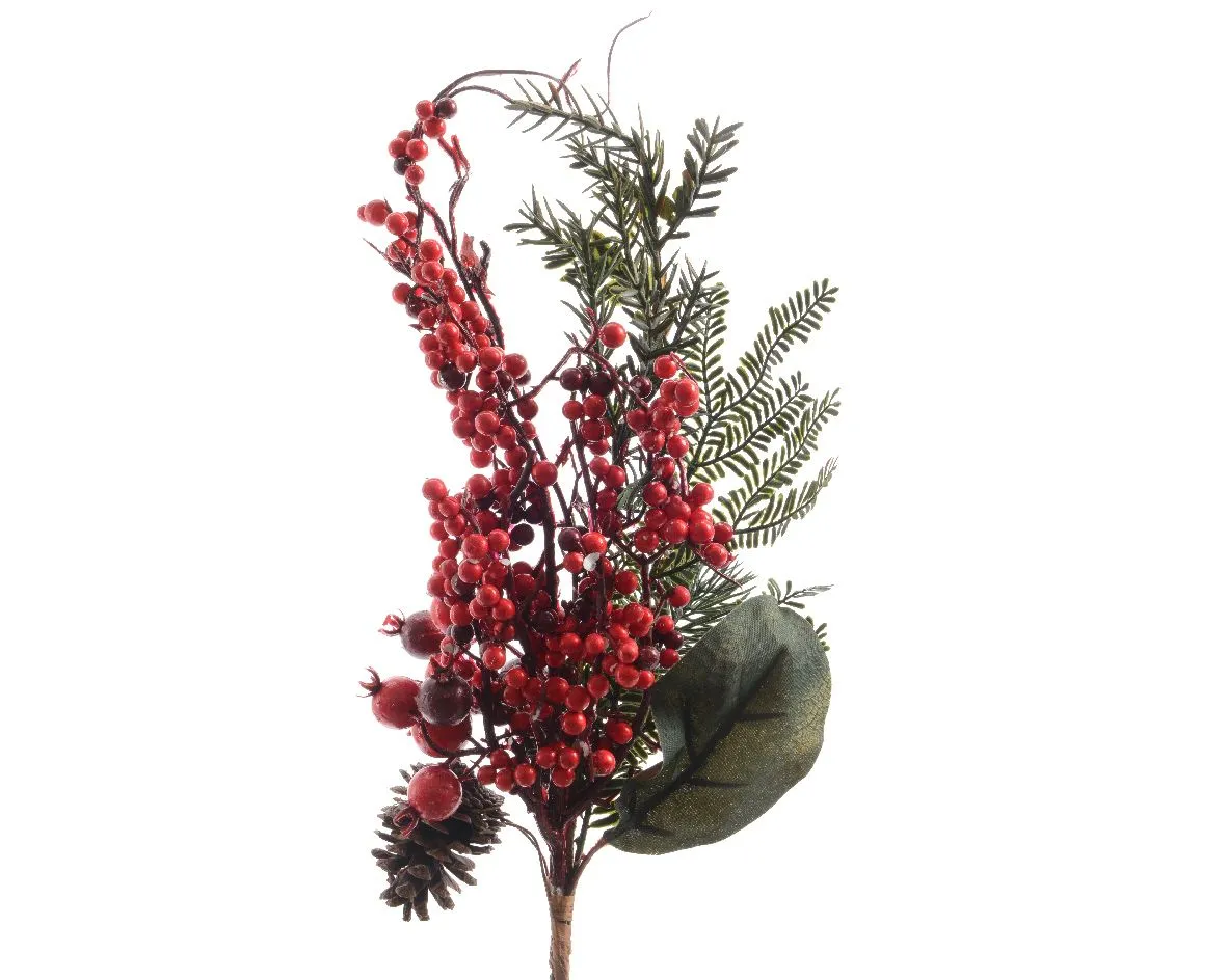Grana - zelena sa crvenim bobicama - 50 cm