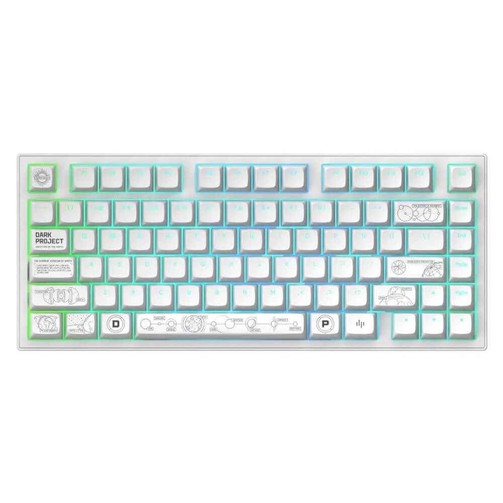 DARK PROJECT ALU81A US Terra Nova White Bežična gejming tastatura