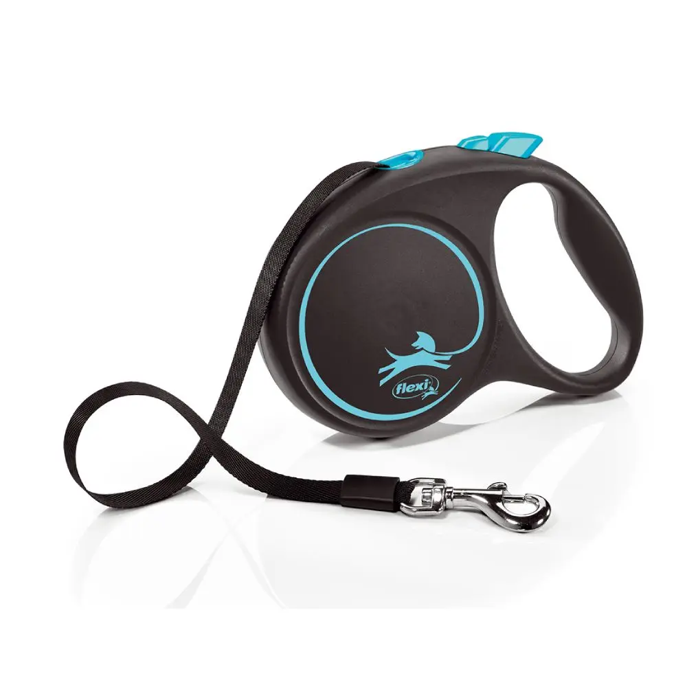 FLEXI Black Design L Tape 5m Povodac za pse Plavi