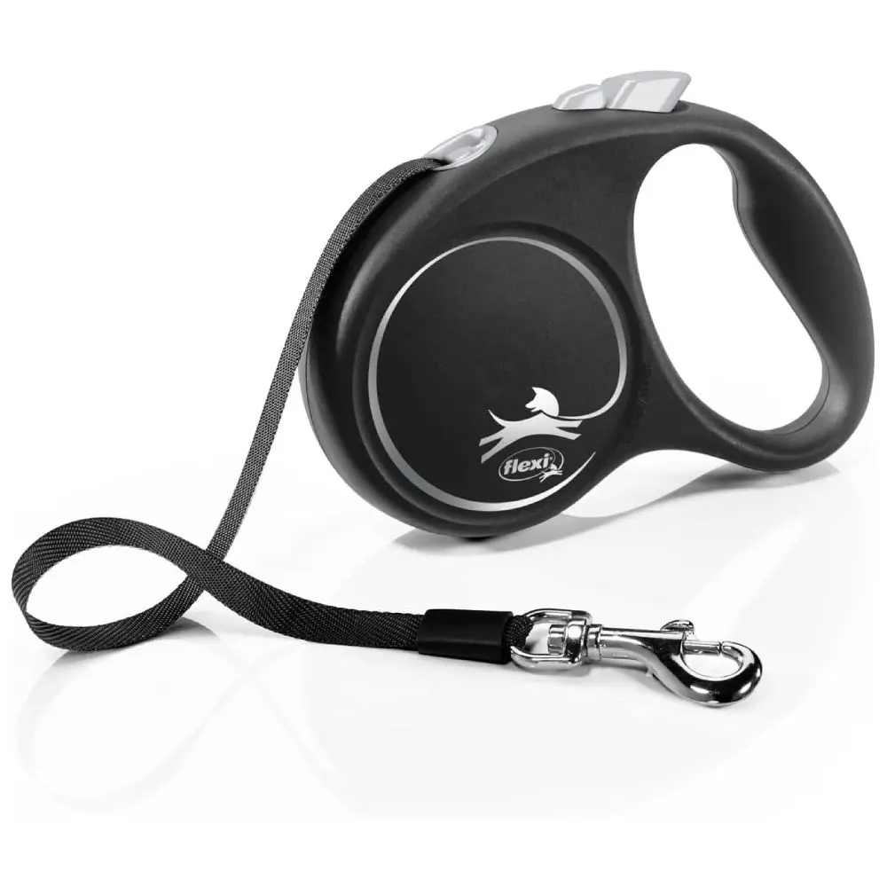 FLEXI Black Design M Cord 5m Povodac za pse Sivi
