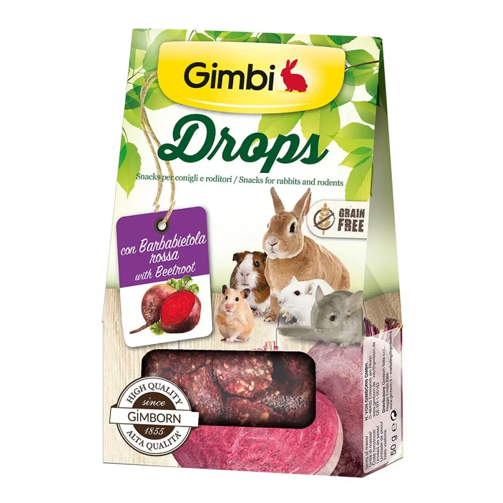 GIMBI Drops Cvekla Poslastica za glodare 50 g