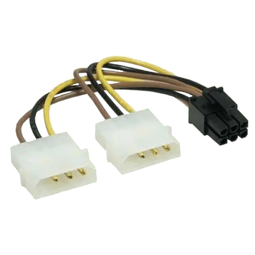 LINKOM Adapter za napajanje VGA – 6 pina 2 x molex