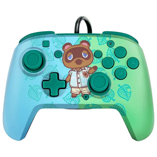 PDP Faceoff Deluxe+ Audio Wired Controller: Animal Crossing Tom Nook