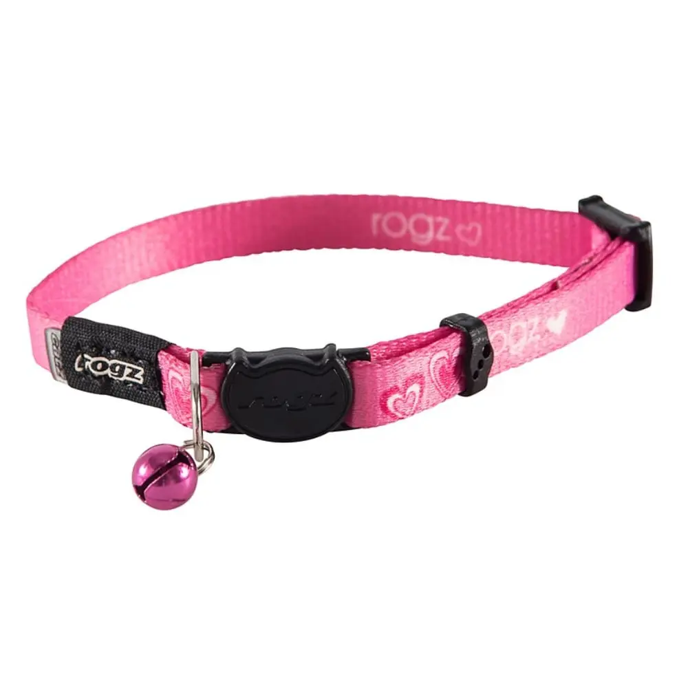ROGZ Cat Collar Pink Hearts Kitten Ogrlica za mačke Roze
