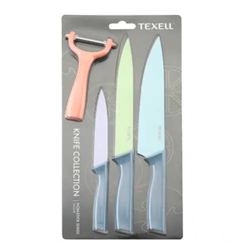 TEXELL set 3 noža i ljuštač TNT-S238