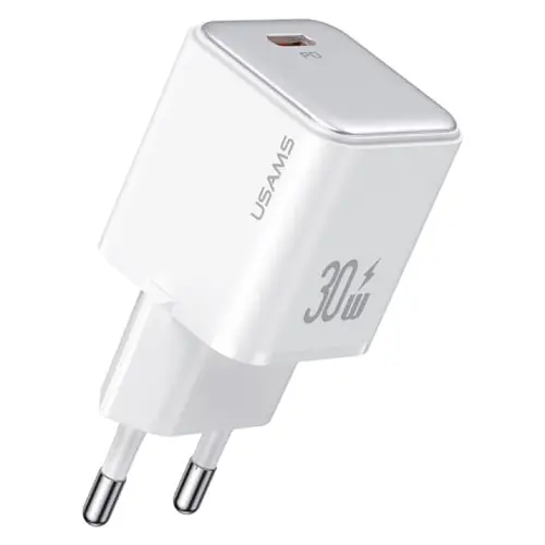 USAMS CC186TC02 USB-C 30W (Beli) Adapter