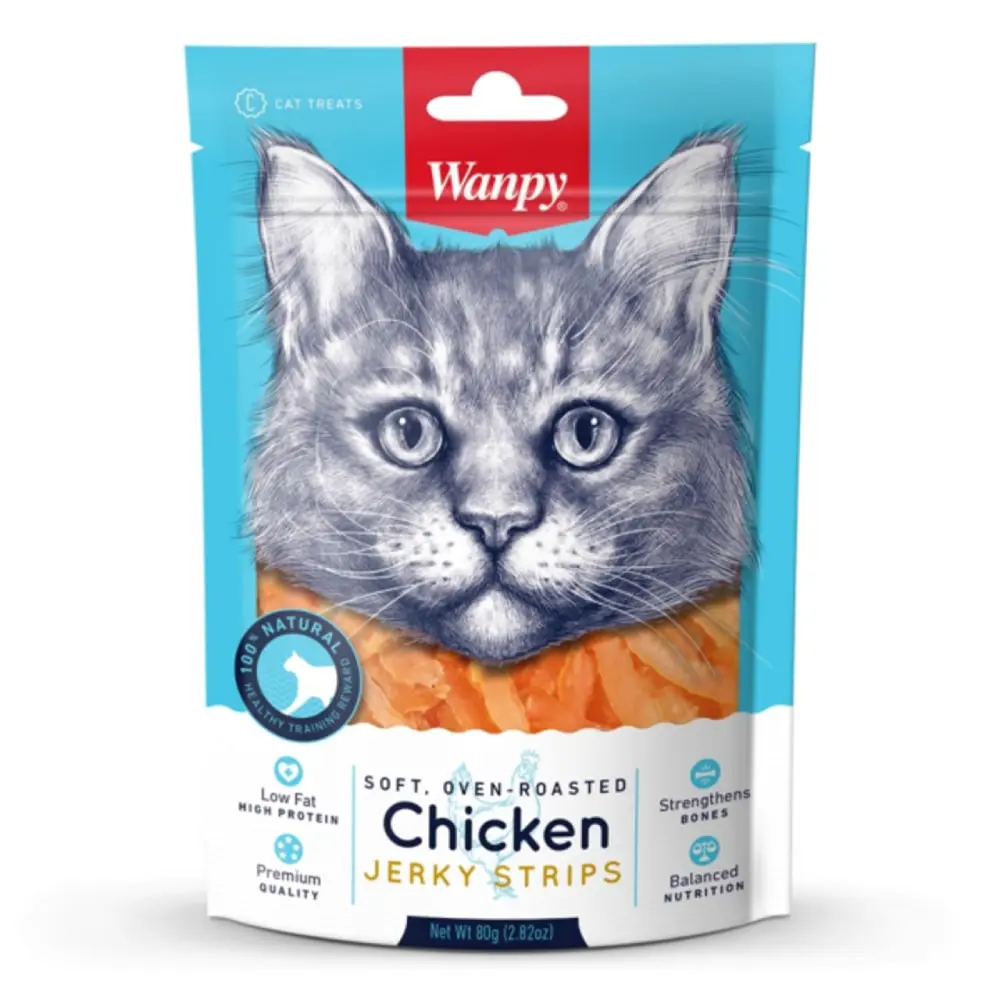 WANPY Jerky Strips Soft Piletina Poslastica za mačke 80 g
