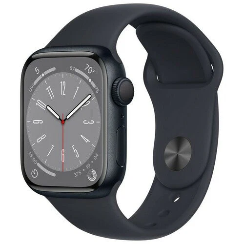 Apple Watch S8 GPS 41mm Midnight Aluminium Case with Midnight Sport Band - Regular