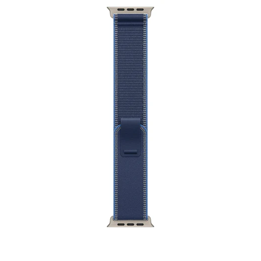 49mm Blue/Bright Blue Trail Loop – S/M - Natural Titanium Finish