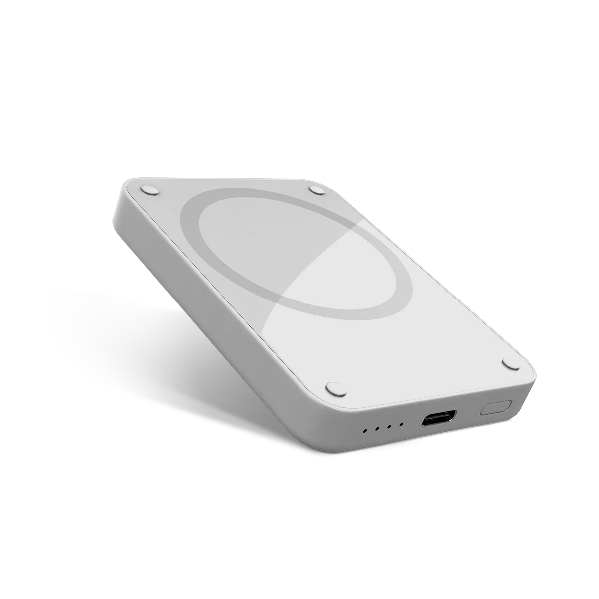 Epico 4200mAh Magnetic Wireless Power Bank - Light Gray