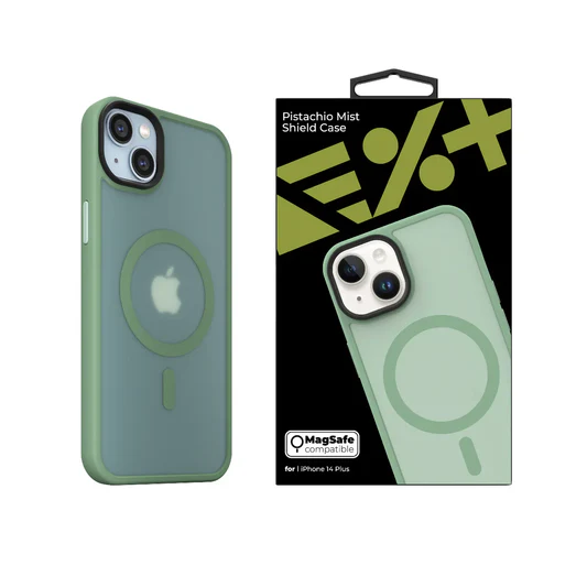 NOA PISTACHIO MIST SHIELD CASE FOR IPHONE 14 PLUS | MAGSAFE COMPATIBLE