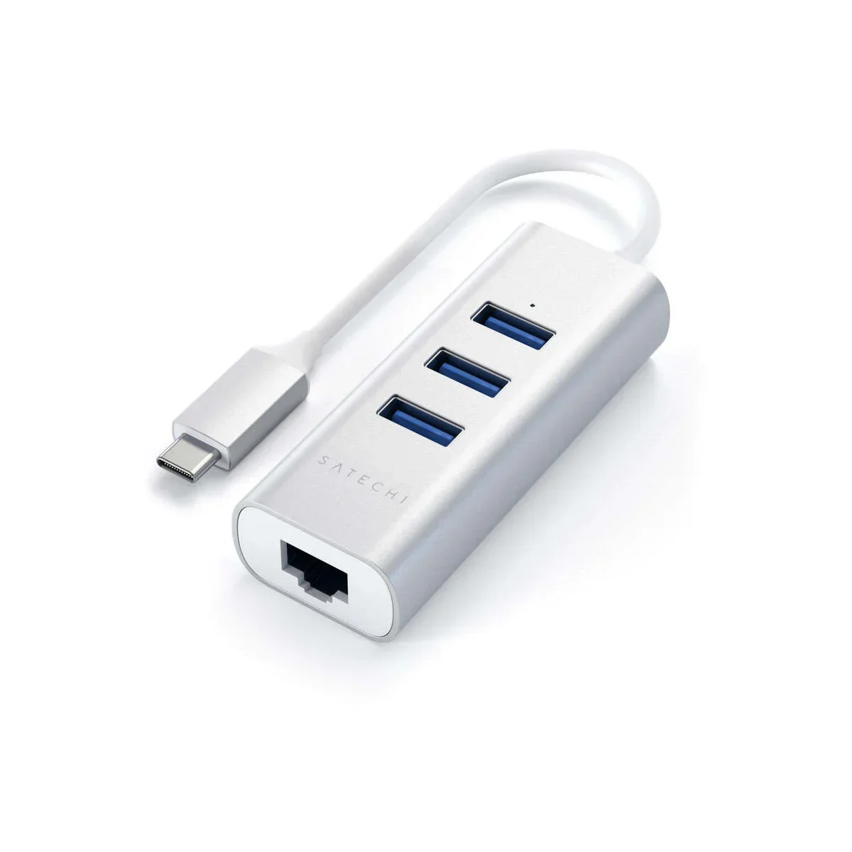 Satechi TYPE-C 2-IN-1 USB HUB SA ETHERNET - Silver