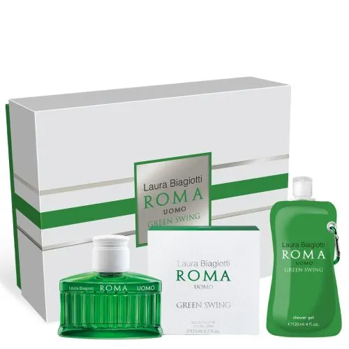 LAURA BIAGIOTTI Roma Uomo Green Swing Set(Edt 125ml+Shower Gel 125ml)22