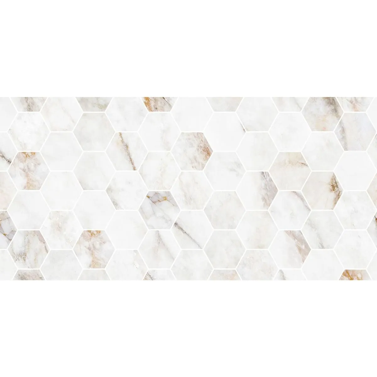 Kanjiža MARVEL HEXAGON 30x60 Bela