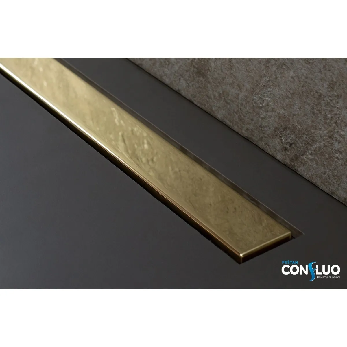 Peštan 850mm Frameless gold Zlatna