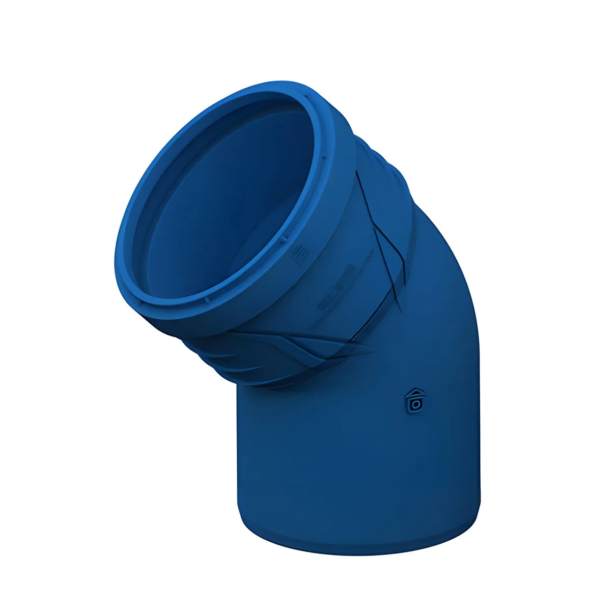 Peštan S-LINE luk ø160/45° sivi Siva