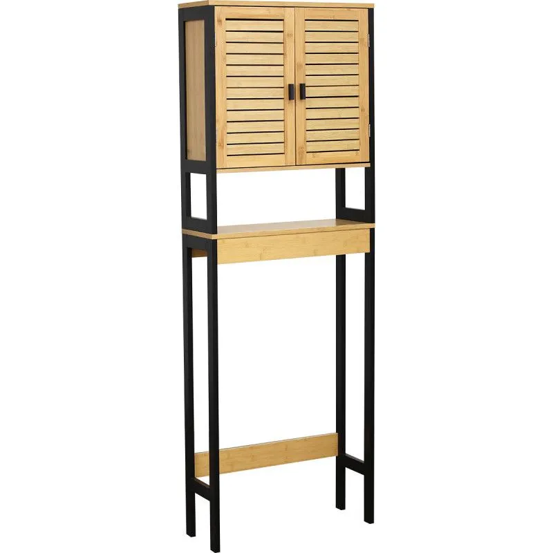 Tendance CEBU kupatilski ormarić sa 1 policom I VRATIMA 173X60X21.5CM MDF/BAMBUS Crna Braon