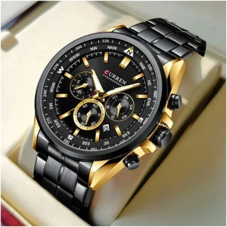 Curren 8399 black gold muški sat