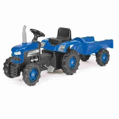 Dolu traktor sa prikolicom plavi ( 082534 )
