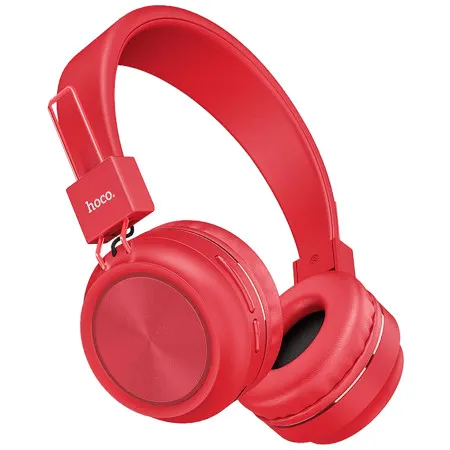 Hoco bežične stereo slušalice, Bluetooth, do 12h rada, mikrofon - W25 Promise Crvene